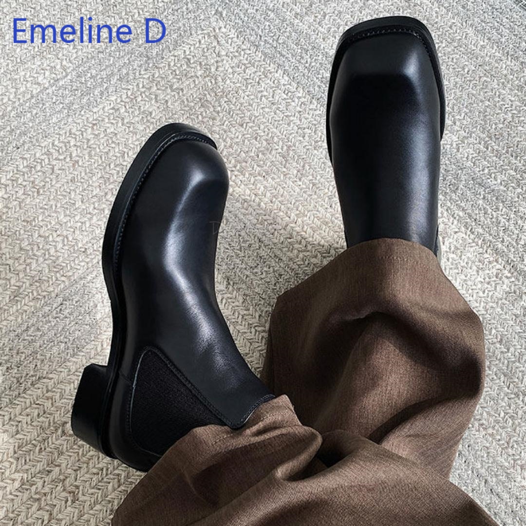 Formal Men Daily Wear Footwear - Мужские ботинки челси с квадратным носком,
