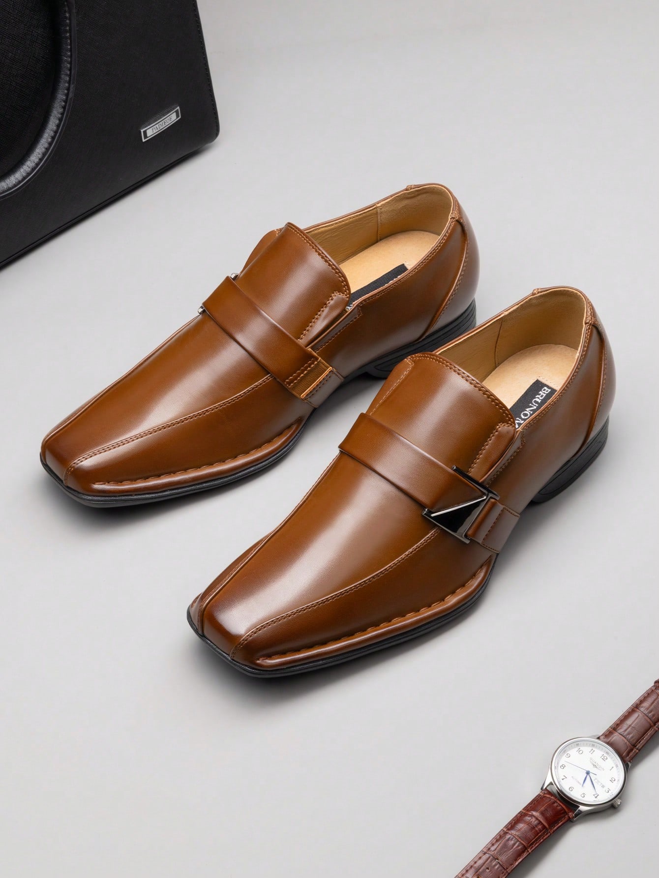 Formal Men Daily Wear Footwear - Мужские кожаные лоферы на шнуровке с