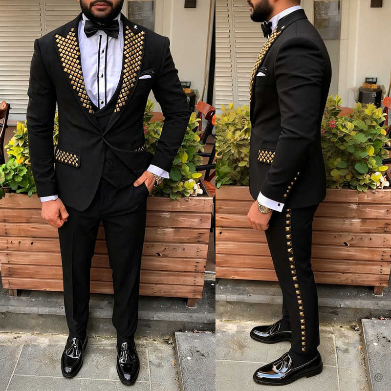 Men Formal Wear Modern - Современный мужской смокинг с бисером и