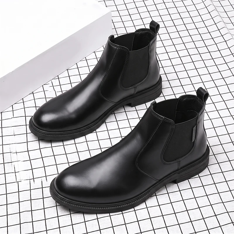 Мужские кожаные ботинки-челси, – обзор и цена Men Formal Wear With Boots