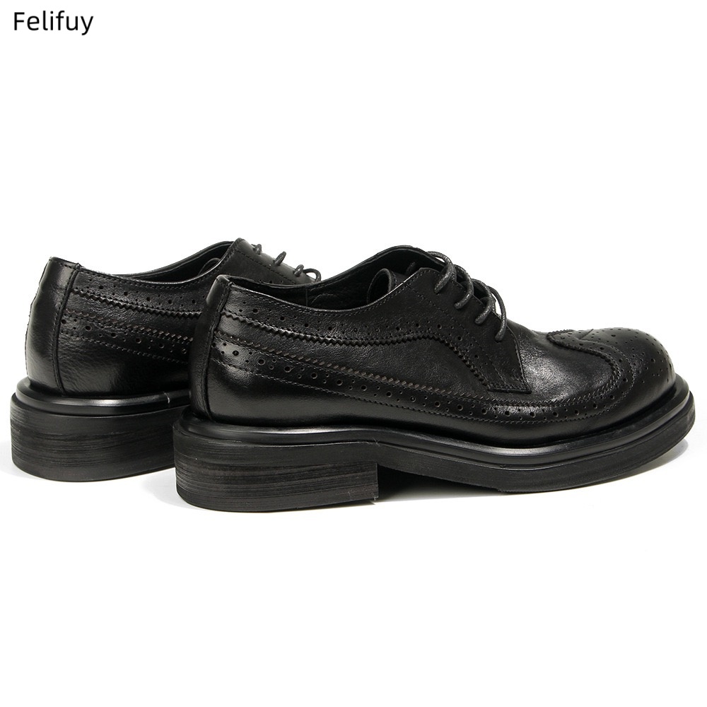 Черные туфли дерби, винтажные  – обзор и цена Men Formal Wear All Black